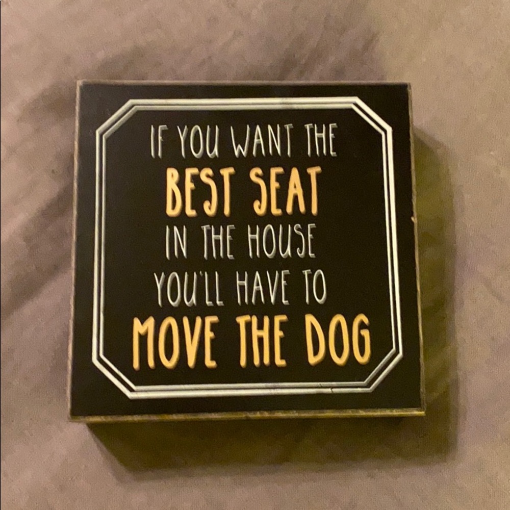 Adorable “Dog” wooden decorative plaque